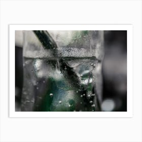 Close Up Of Glass With Sparkling Water In It Art Print