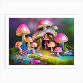 Fairy Mushroom House 1 Art Print
