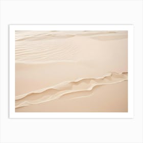 Close Up Shot Of Beige Sand Dunes With Subtle, Natural Patterns Created By The Wind 2 Art Print