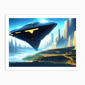 Alien Spaceship Art Print