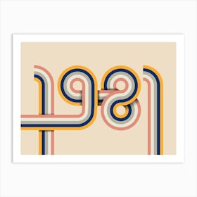 1981 Retro Typography Art Print