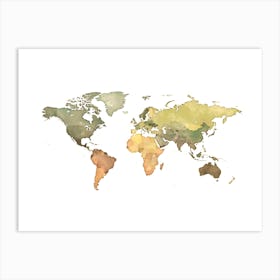 World Map No 46 Art Print
