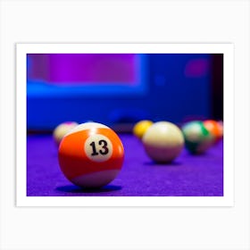 Billiard Balls In A Pool Table 1 Art Print