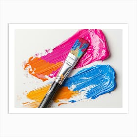 Colorful Paint Brush Art Print