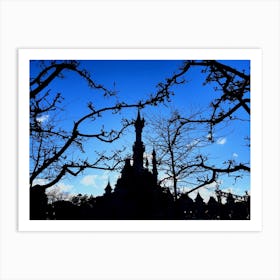 Silhouette Of Castle (Paris Series) Art Print