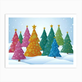 Christmas Trees 2 Art Print