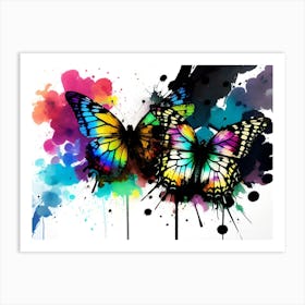 Colorful Butterflies 140 Art Print