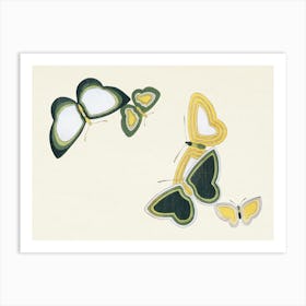Japanese Woodblock Butterfly, Cho Senshu (2) Art Print