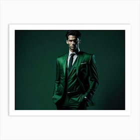 Bussinness Man Green (61) Art Print