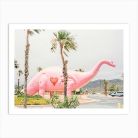 Cabazon Love You Pink Dinosaur Art Print