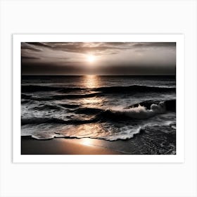 Sunset At The Beach 520 Art Print