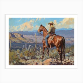 Cowboy In Tucson Arizona 1 Art Print