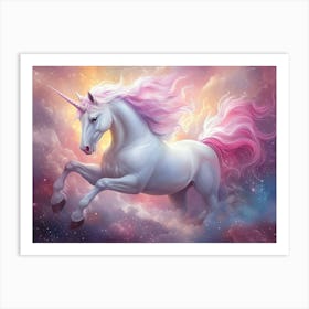 Unicorn In The Sky 6 Art Print