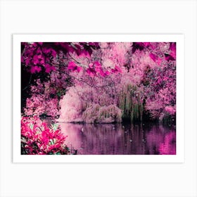 Pink City Park Art Print