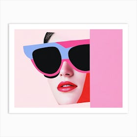 Portrait Of A Woman With Sunglasses 5 Art Print