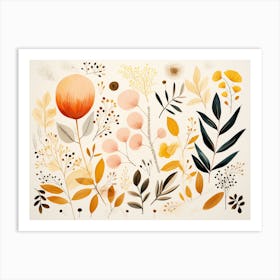 Autumn Abstract Botanical Art Art Print