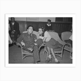 Couple Talking At Roller Skating Rink Of Savoy Ballroom, Chicago, Illinois By Russell Lee Art Print