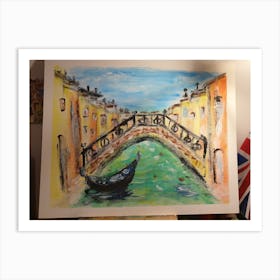 In Venice with love 16x20" acrylic on canvas Art Print