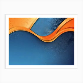 Abstract Blue And Orange Background 1 Art Print