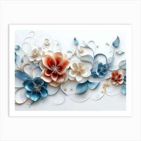 Paper Flower Wall Art 8 Art Print