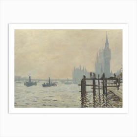 The Thames Below Water, Claude Monet Art Print