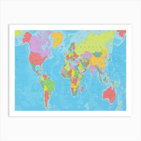 Political world map 6 Art Print