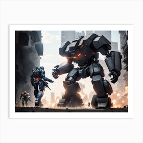 Robot Battle Art Print