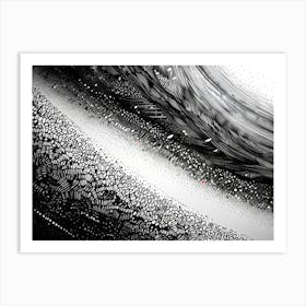 Black And White Abstract Painting 3 Art Print