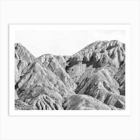 Black And White Mountain Range Art Print