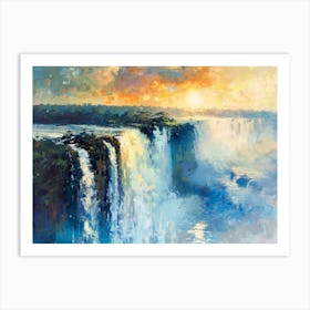 Sunset At Victoria Falls 2 Art Print