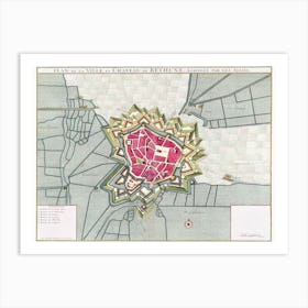 Plattegrond Van Béthune (1710) Art Print