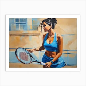 Pretty Tennis Player Art Print