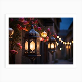 Ramadan Islamic Lanterns at night 1 Art Print