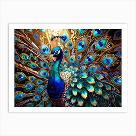 Peacock Painting 5 Art Print