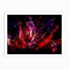 Night sky space cloud Art Print