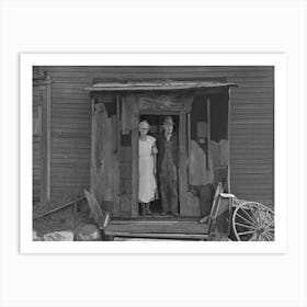 Mr And Mrs, John Landers, Tenant Farmers, At The Backdoor Of Their Farmhouse, Near Marseilles, Illinois By Art Print