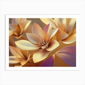 Abstract Vintage Flower Design Art Print