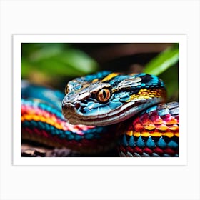 Colorful Snake Art Print