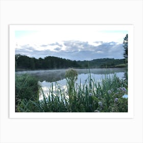 Misty Lake Art Print