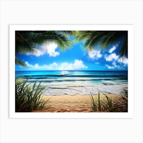 Beach Scene 4 Art Print