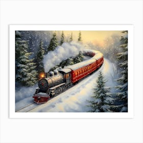 Christmas Train 9 Art Print