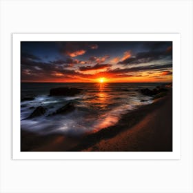 Sunset At The Beach 721 Art Print