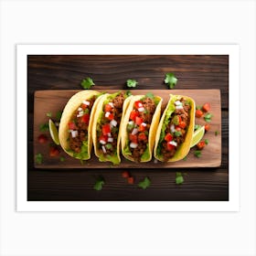 Tacos On A Wooden Board 11 Art Print