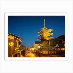 Yasaka Pagoda In Historic Kyoto In The Evening Art Print