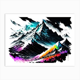 Abstract Mountains Art Print