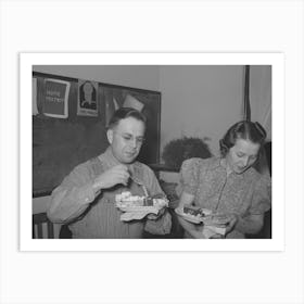 President Of Jaycees And His Wife At Buffet Supper In Eufaula, Oklahoma, See General Caption Number 25 By Russell Art Print