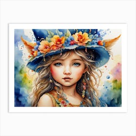 Flower Fairy (Watercolor) Art Print