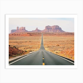 Highway To Monument Valley Art Print