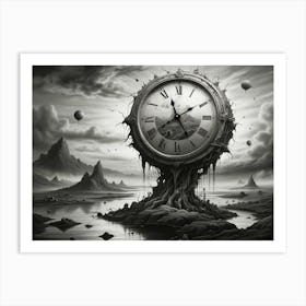 Clock In The Sky Art Print