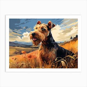 Airedale Terrier in the Country Art Print